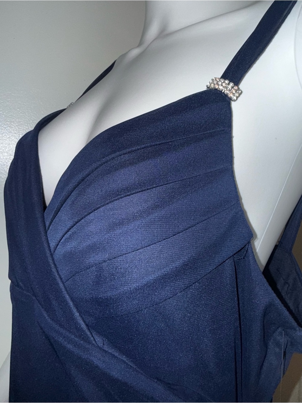 Scarlett Nite Deep Navy High-Low Spaghetti Strap Dress - Picture 5 of 10